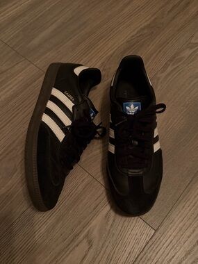 Adidas Sambas Black and White Classic Leather Sneakers